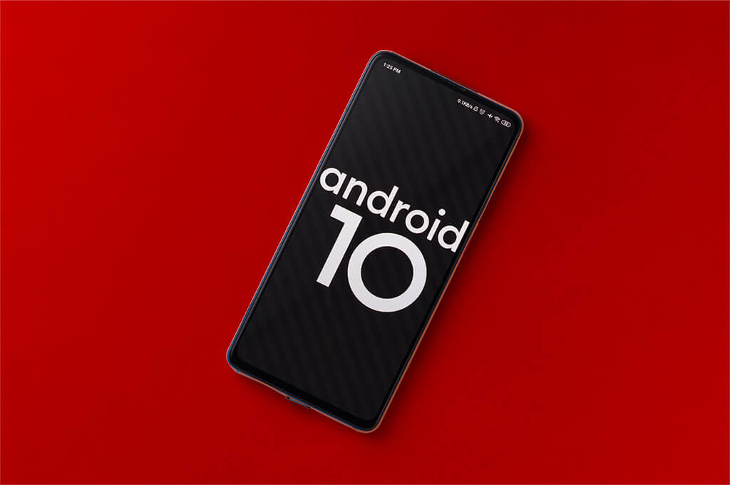 Android 10 on a smartphone